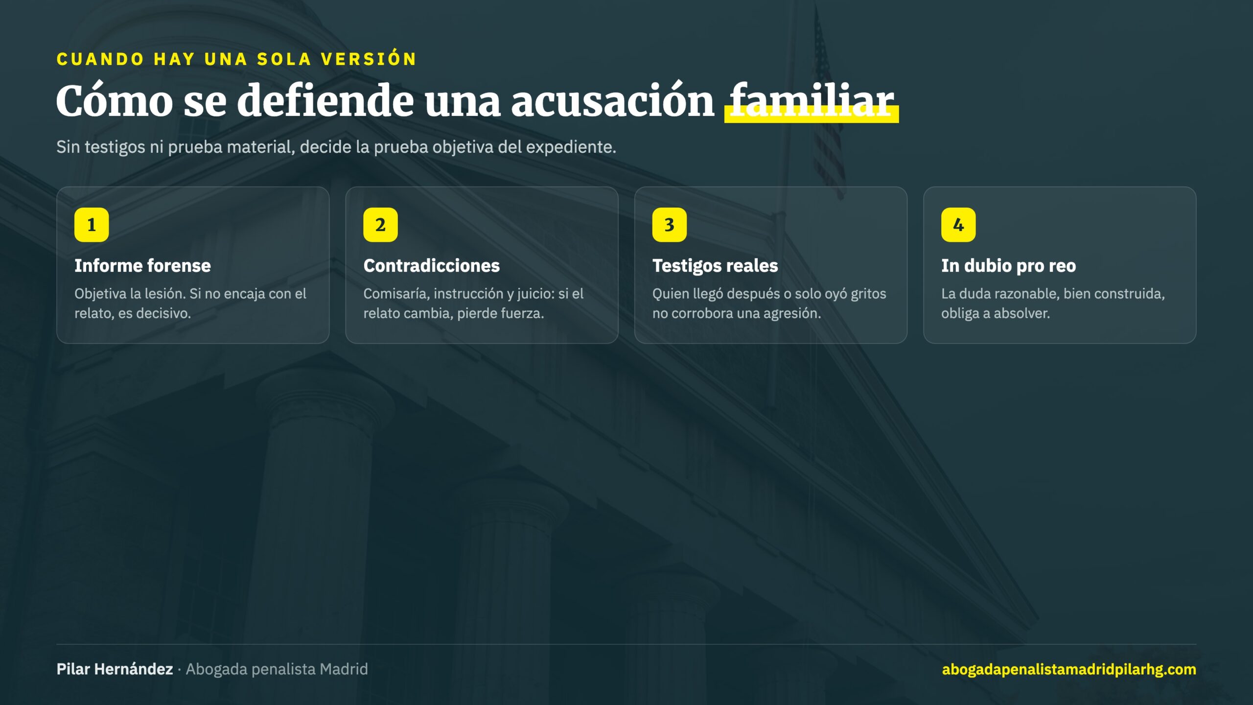 Cómo se defiende una acusación de violencia familiar: informe forense, contradicciones, testigos e in dubio pro reo